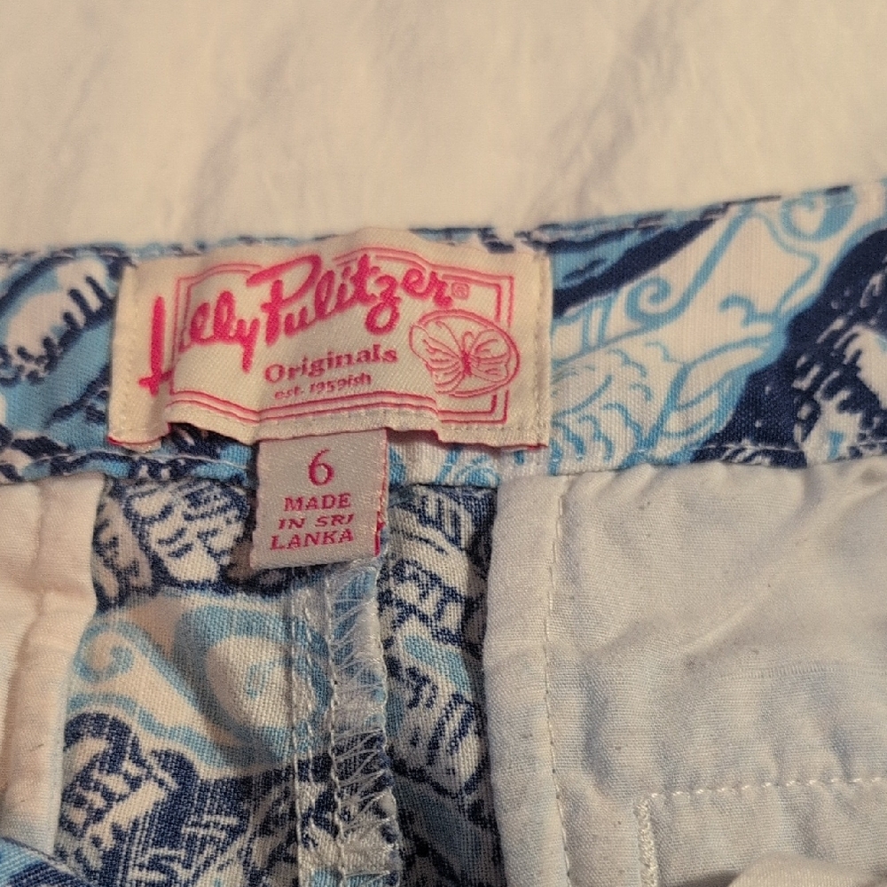 Lilly Pulitzer Seashell Blue Patterned Bottoms - image 3